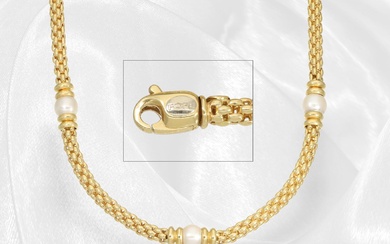 Necklace: modern, formerly very expensive designer necklace, brand jewellery from Fope, 18K gold