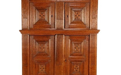 Oak Renaissance 4-door cabinet