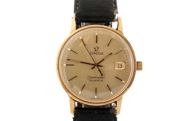 Omega A wristwatch of 14k gold. Model Seamaster Quartz, ref. 196.0137. Quartz...