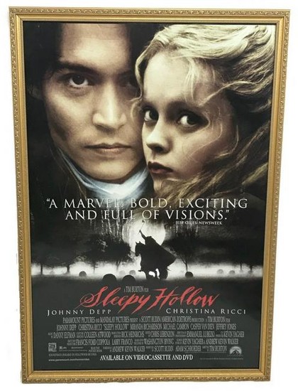 Original Movie Poster, Sleepy Hollow, Framed