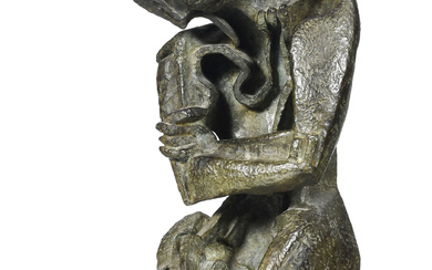 Ossip Zadkine (1888-1967), "Tendresse maternelle", modèle de 1967, fonte dès 1970, sculpture en bronze, monogrammée et numérotée 1/8
