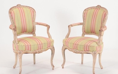 PAIR OF FRENCH 19TH CENTURY ARM CHAIRS