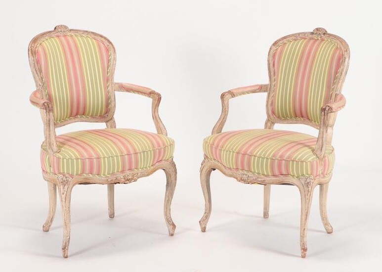 PAIR OF FRENCH 19TH CENTURY ARM CHAIRS
