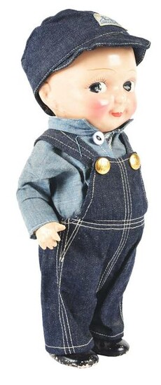 PRE-WAR COMPOSITION BUDDY LEE JEANS ADVERTISING DOLL.