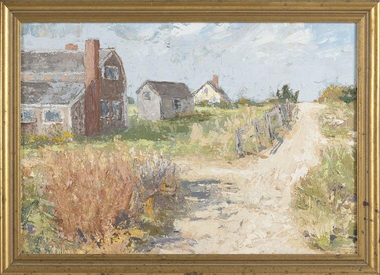 PROVINCETOWN SCHOOL (20th Century,), Cottages., Oil on