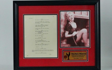 Page from Marilyn Monroe's Bus Stop Script