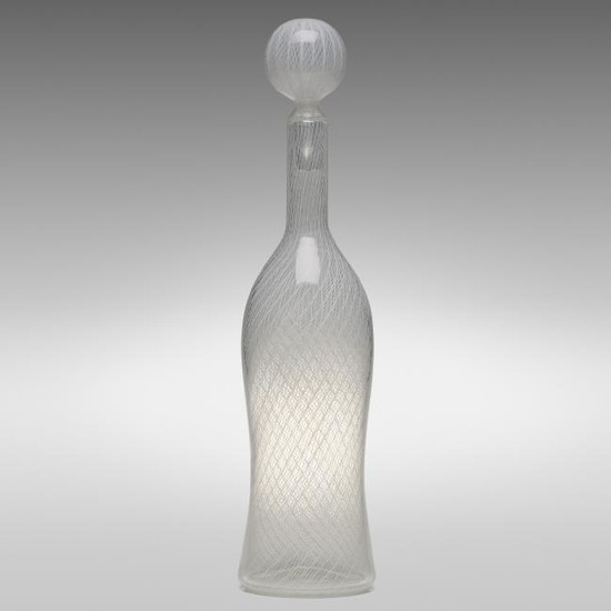 Paolo Venini, Monumental Zanfirico bottle with stopper