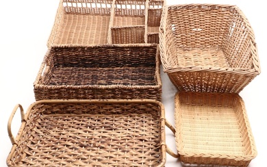 Paper Rush, Raffia, Bamboo and Rattan Woven Bread, Kitchen Caddy, Other Baskets