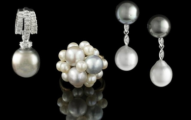 Pearl and Diamond Jewelry Suite
