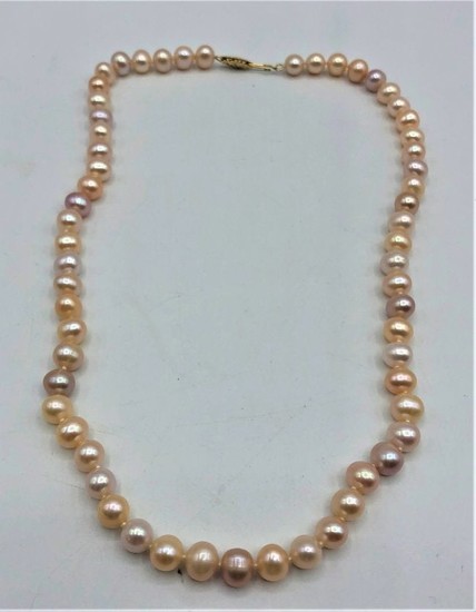 Pearls Necklace with 14 K Gold Clasp
