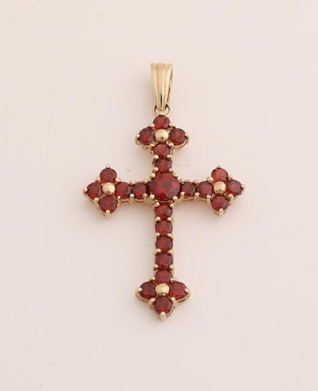 Pendant in the shape of a cross, 333/000, fully set