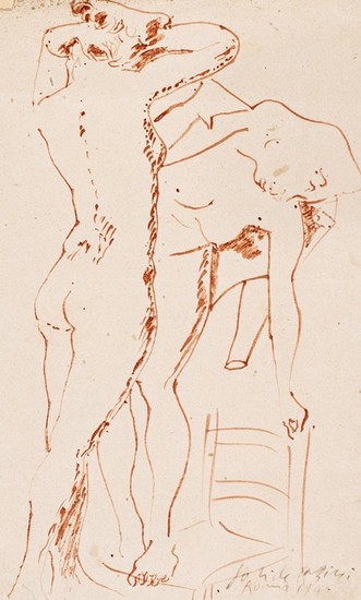 Pericle Fazzini (Grottammare 1913 - Roma 1987), Figure, 1946