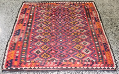 Persian hand knotted pure wool Kilim carpet (296 x 202cm)