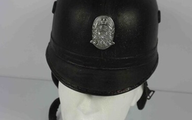 Police Motorcycle Helmet, (Issue 1932 to 1974) With Chin strap