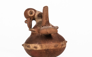 Pre-Columbian Bird Effigy Spout Vessel