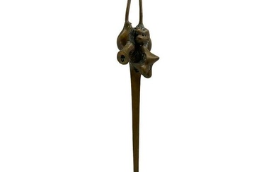 Prince Monyo (Romanian American, Born 1926) Signed Abstract Bronze Sculpture