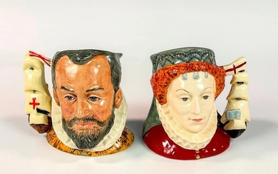 Queen Elizabeth I and King Philip of Spain D6821 & D6822 - Small - Royal Doulton Character Jug