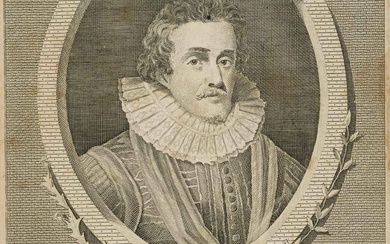 R. SCOT (19th), Portrait of James I., Copper engraving