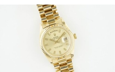 ROLEX OYSTER PERPETUAL DAY-DATE 18CT GOLD 'WIDE BOY' REF. 18...