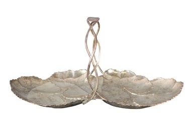 Reed & Barton sterling silver double lily pad dish