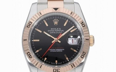 Rolex Datejust Turn-O-Graph Black 116261 D No. Mens Watch