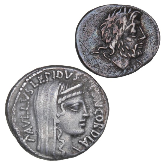 Roman Republic, L. Aemilius Lepidus Paullus, 62 BC, Denarius, 3.73 g, Cr....