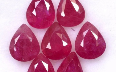 Ruby 7x5 MM Pear Faceted Cut 20 Pieces
