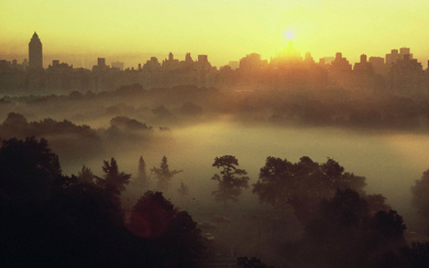 Ruth Orkin (1921-1985) Mist over Sheep Meadow, Central Park, 1971