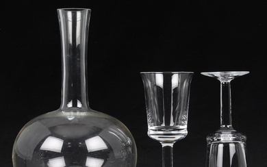 STRONG WINE GLASS and DECANTER, Orrefors.