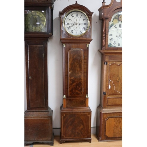 Scottish mahogany eight day longcase clock marked Barclay Mo...