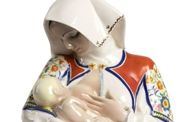 Sculpture in ceramica by Vacchetti - Maternity