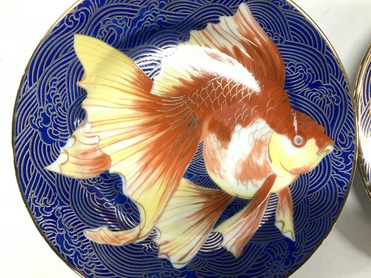 Set 6 Asian Porcelain Fish Plates, Jered Holmes