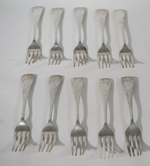 Set Antique Gorham Sterling Silver Dinner Forks