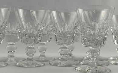 Set of 12 St. Louis French Cut Crystal Glasses