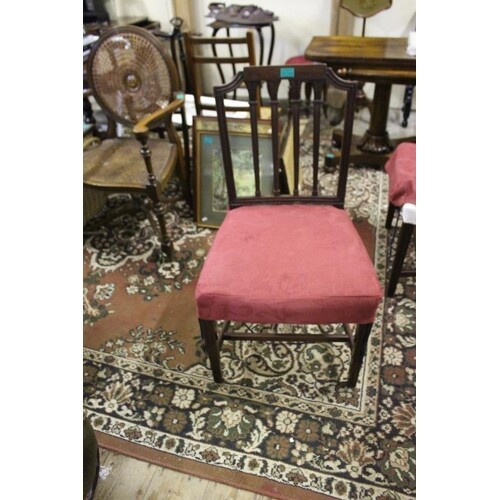 Set of 4 Georgian Revival Mahogany Dining Chairs with Extra ...