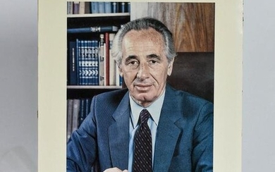 Shimon Peres Inscribed Signed Photo to Sam Lewis