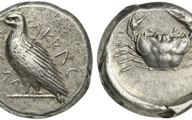 Sicily, Akragas, Didrachm, ca. 450-440 BC AR (g 8,71; mm...