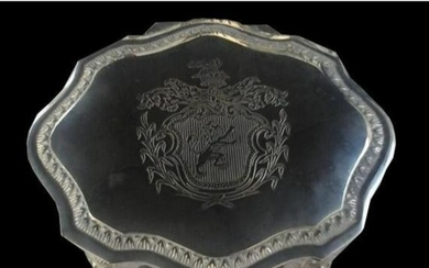 Silver-plated Lion Crest Jewel Trinket Box