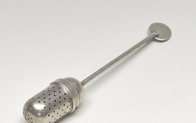 Silver plated metal Bauhaus tea-egg with bayonet fitting,...