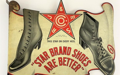 Star Brand Shoes Die Cut Flange Hanging Advertising