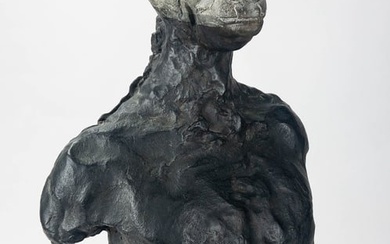 Stephen De Staebler Bronze Sculpture, "Man with Lip-Eye"