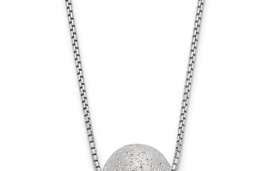 Sterling Silver Rhodium-plated w/2in ext. Necklace