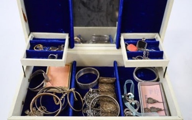 Sterling Silver & Costume Jewelry Box Lot