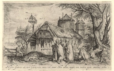 Stock, Andries Jacobsz. (±1580-±1648). Landscape with Gypsies [Roma]. Engraving after...
