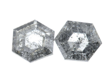 Thirteen vari-shape diamond slices, total weight 2.50cts.