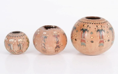 Three Navajo Pots by Kenneth and Irene White