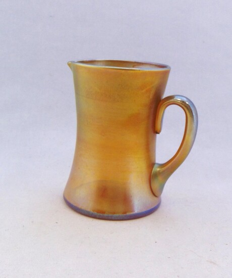Tiffany gold Favrile glass pitcher