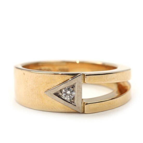 NOT SOLD. Toftegaard: Diamond ring set with brilliant-cut diamond weighing 0.08 ct., mounted in 14k...