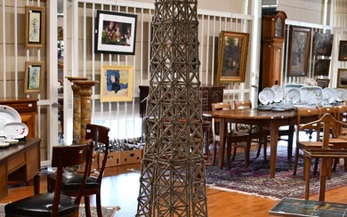 Tour Eiffel en fil de perles de verre - En plusieurs éléments - Hauteur :...
