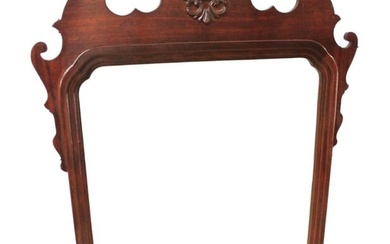 Traditional mahogany framed beveled mirror